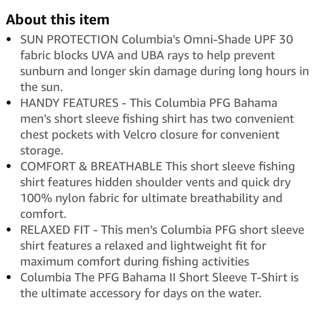 Columbia PFG Bahama II Men's Short Sleeved OmniShade UPF30 Burned Orange Shirt L